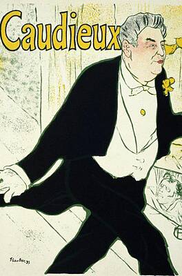 Comics Mixed Media Royalty Free Images - Caudieux - Man Wearing Dinner Suit Walking across a Stage - Vintage Advertising Poster Royalty-Free Image by Studio Grafiikka