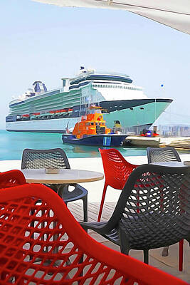 Celebrities Digital Art - Celebrity Cruise Ship by Dennis Cox