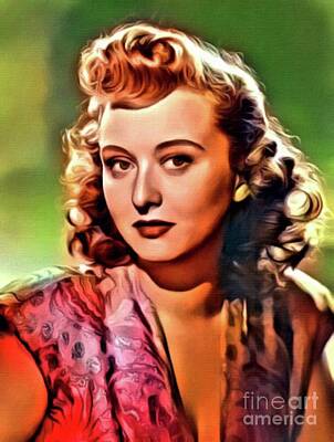Musicians Digital Art Royalty Free Images - Celeste Holm, Vintage Actress. Digital Art by MB Royalty-Free Image by Esoterica Art Agency