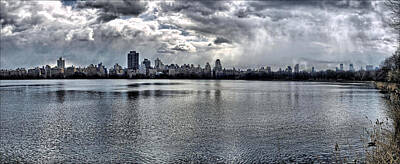 Abstract Graphics - Central Park Resevoir Panorama by Robert Ullmann