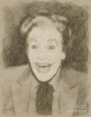 Fantasy Drawings Rights Managed Images - Cesar Romero as The Joker Royalty-Free Image by Esoterica Art Agency