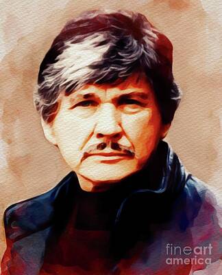 Recently Sold - Actors Paintings - Charles Bronson, Movie Legend by Esoterica Art Agency