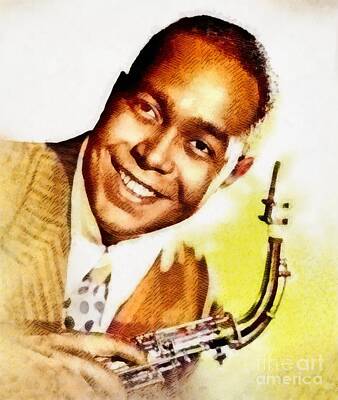 Recently Sold - Music Royalty Free Images - Charlie Parker, Music Legend Royalty-Free Image by Esoterica Art Agency