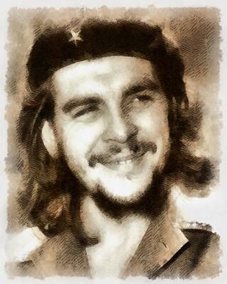 Monochrome Landscapes - Che Guevara, Political Activist by Esoterica Art Agency
