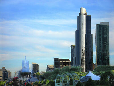 Cities Digital Art Royalty Free Images - Chicago cityscape Royalty-Free Image by Steve Karol