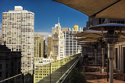 Painted Wine - Chicago Terrace View by Andrew Soundarajan