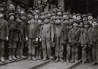 Nothing But Numbers Royalty Free Images - Children working in coal mine Lewis Hine photo  unknown location c. 1910  Royalty-Free Image by David Lee Guss