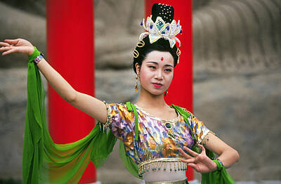Cultural Textures - Chinese Dancer II by Buddy Mays