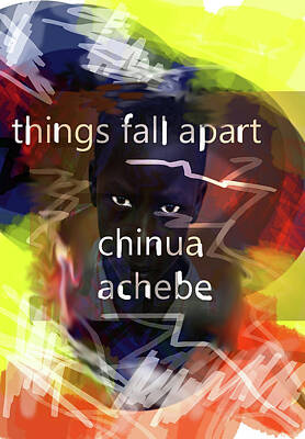 Outdoor Graphic Tees - Chinua Achebe Poster  by Paul Sutcliffe