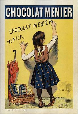Royalty-Free and Rights-Managed Images - Chocolat Menier - Chocolate manufacturing Company - Vintage Advertising Poster by Studio Grafiikka