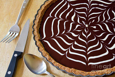 Recently Sold - Masako Metz Royalty-Free and Rights-Managed Images - Chocolate Tart by Masako Metz