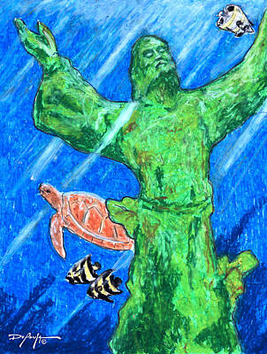 Recently Sold - Reptiles Mixed Media - Christ of the Deep by William Depaula