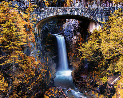 Target Eclectic Global Rights Managed Images - Christine Falls - Mount Rainer National Park - Indian Summer Royalty-Free Image by Stephen Stookey