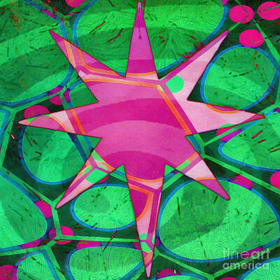 Royalty-Free and Rights-Managed Images - Christmas Celebration Abstract Painting by Edward Fielding