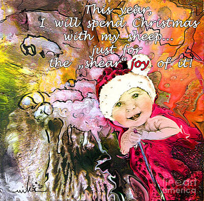 Classic Christmas Movies Royalty Free Images - Christmas with My Sheep Royalty-Free Image by Miki De Goodaboom