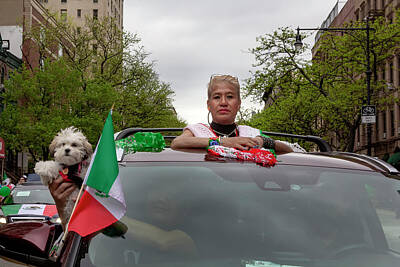 Tea Time - Cinco de Mayo Parade NYC 2018 Car and Dog by Robert Ullmann
