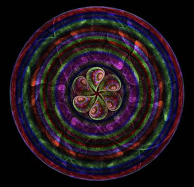 Rock And Roll Digital Art - Circle Flower by Angie Tirado