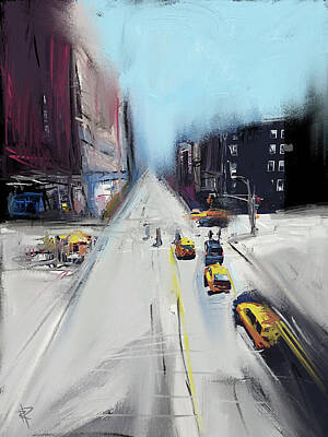 City Scenes Mixed Media - City Contrast by Russell Pierce