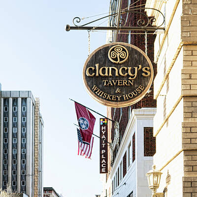Christmas Typography - Clancys Tavern Knoxville by Sharon Popek