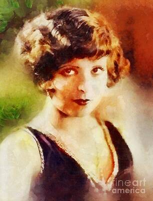 Movies Star Paintings - Clara Bow, Vintage Hollywood Legend by Esoterica Art Agency