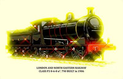 Funny Kitchen Art - Classic British steam locomotive by Heidi De Leeuw