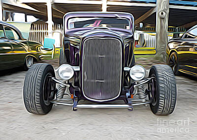 Wallpaper Designs - Classic Cars - Purple Hot Rod by Jason Freedman