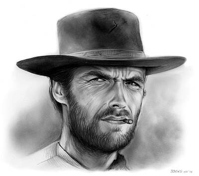 Recently Sold - Actors Drawings - Clint by Greg Joens