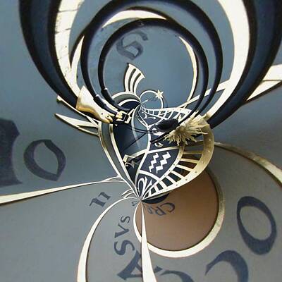 Steampunk Digital Art - Clockface 11 by Philip Openshaw