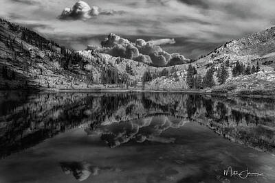 Vintage State Flags Royalty Free Images - Clouds in the Water BW LMB Royalty-Free Image by Mitch Johanson