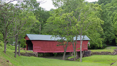 Life Is Good - Clover Hollow Covered Bridge 02 by Teresa Mucha