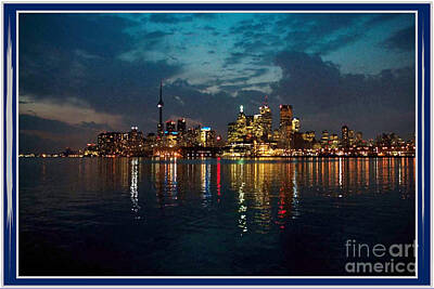 Ocean Diving - CN  Tower and Toronto Down Town Water Front beauty at night full blast photo by Navin Joshi