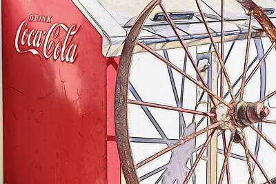 Water Droplets Sharon Johnstone - Coke And A Wheel by Jim Love