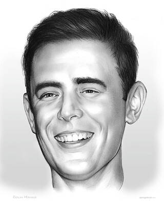 Recently Sold - Actors Drawings - Colin Hanks by Greg Joens