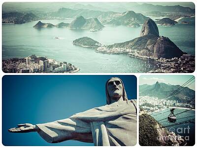 Negative Space - Collage of Rio de Janeiro  by Mariusz Prusaczyk