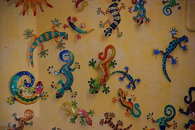 Keith Richards - Color Lizards On The Wall by Rob Hans