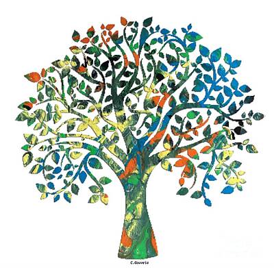 I Sea You - Color Tree by Carl Gouveia