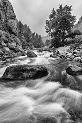 James Bo Insogna Royalty Free Images - Colorado Black and White Canyon Portrait Royalty-Free Image by James BO Insogna