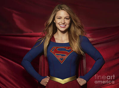 Comics Royalty-Free and Rights-Managed Images - Colored Pencil study of Supergirl - Melissa Benoist by Doc Braham