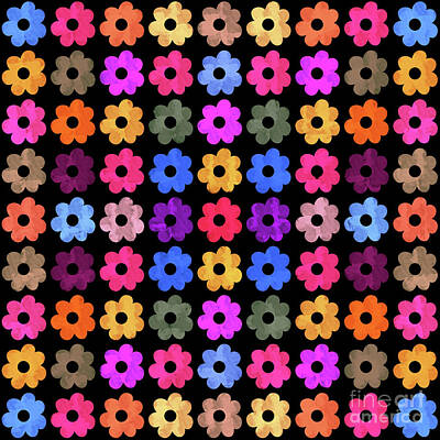Roses Digital Art - Colorful  Floral Pattern IV by Amir Faysal