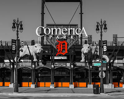 Baseball Royalty Free Images - Comerica Park Royalty-Free Image by Michael Tucker