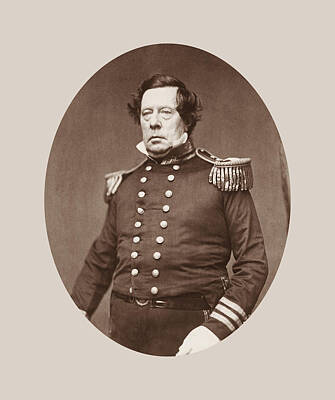Portraits Photos - Commodore Matthew Perry Portrait  by War Is Hell Store