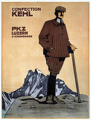 Royalty-Free and Rights-Managed Images - Confection KEHL - Mens Clothing - Vintage Advertising Poster by Studio Grafiikka
