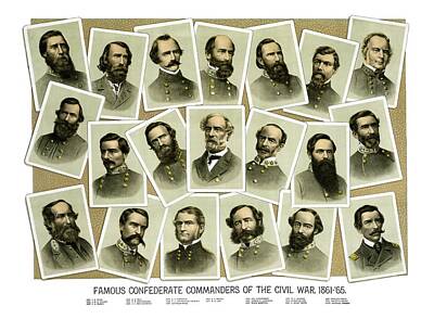 Landmarks Painting Rights Managed Images - Confederate Commanders of The Civil War Royalty-Free Image by War Is Hell Store