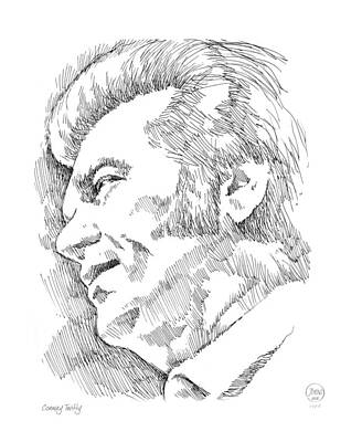 Landmarks Drawings Royalty Free Images - Conway Twitty Royalty-Free Image by Greg Joens