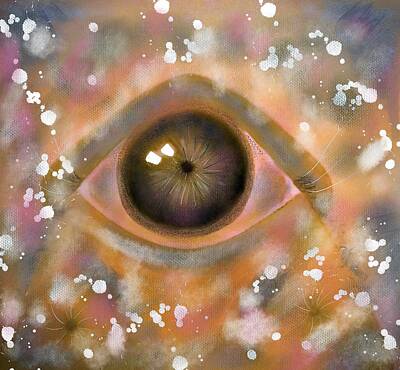 Abstract Airplane Art - Cosmic Eye by Laurie