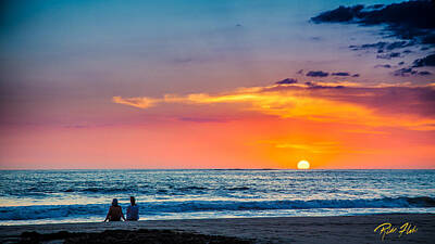 Red White And You - Couples Sunset by Rikk Flohr