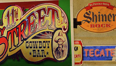 Beer Photos - Cowboy Bar and Beer by Nadalyn Larsen