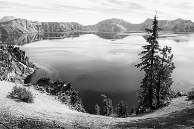 Target Threshold Watercolor - Crater Lake From The West Rim by Frank Wilson