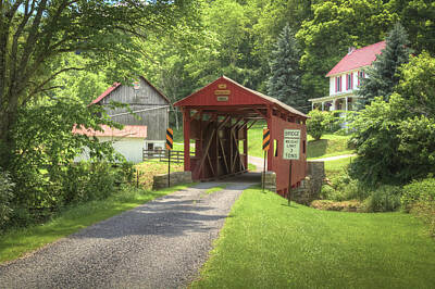 Music Royalty-Free and Rights-Managed Images - Crawford Covered Bridge by Jack R Perry