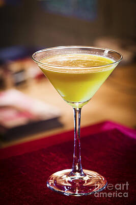 Martini Royalty Free Images - Creme Caramel Martini Cocktail In Trendy Bar Royalty-Free Image by JM Travel Photography